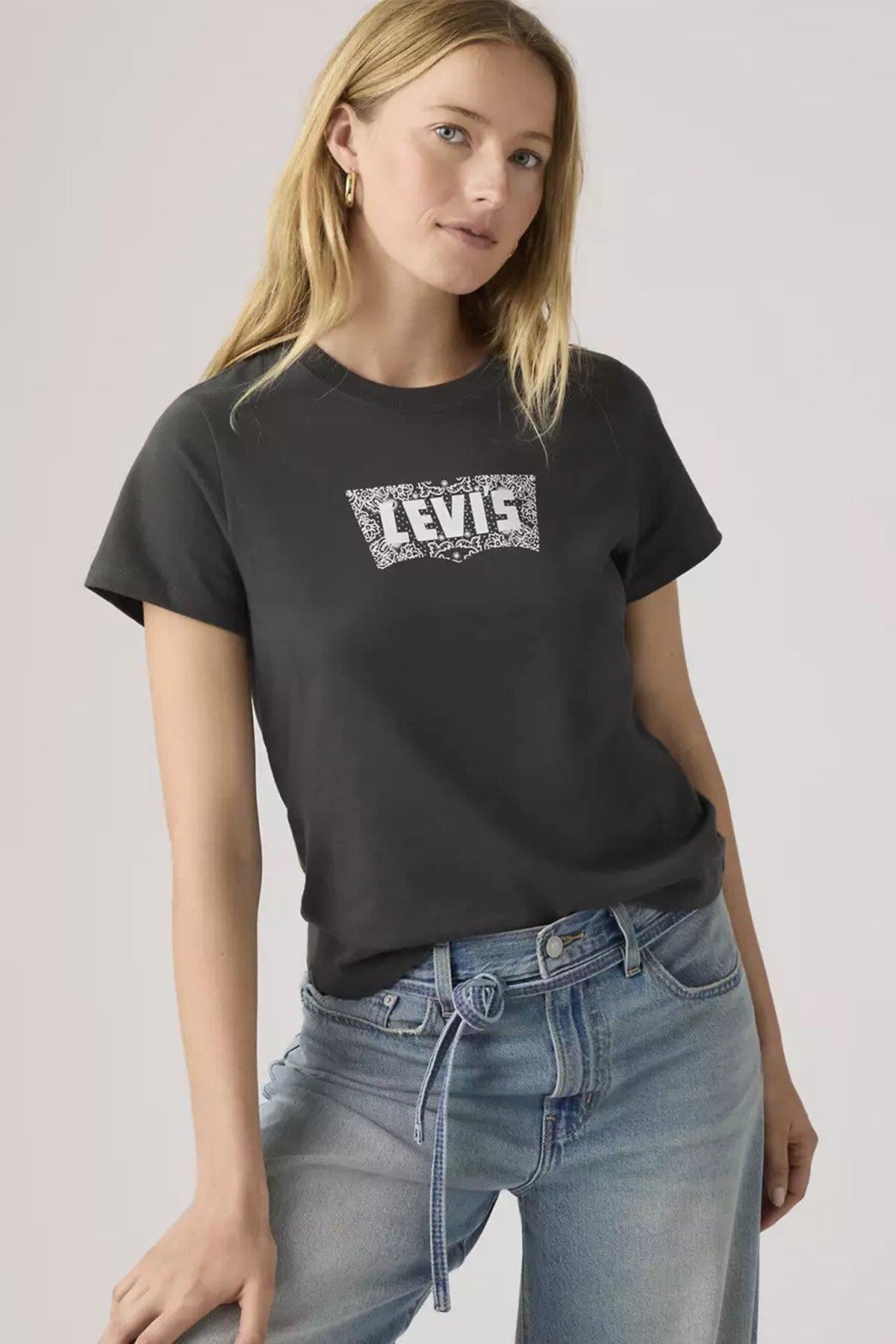 Levis Kadın Antrasit Tişört - 005GV-0030 - Levi's - 005GV-0030