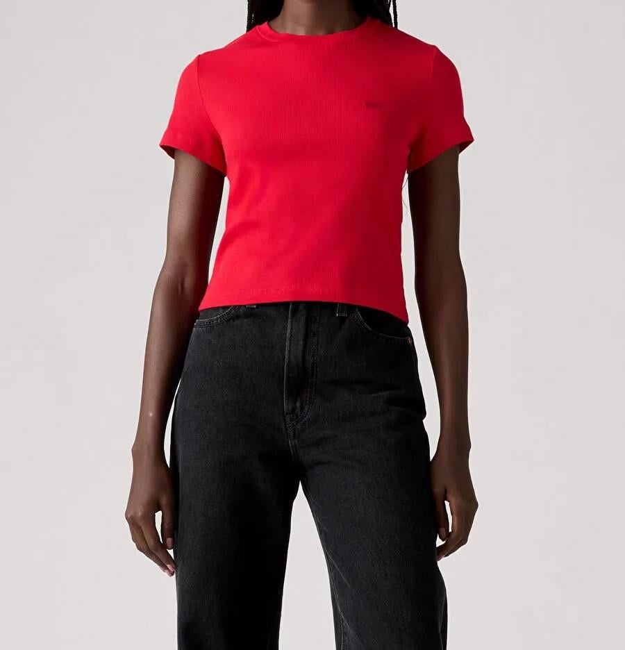 Levi's Kadın ESSENTIAL SPORTY TEE Kırmızı T-Shirt - 005G4-0002 - Levi's - 005G4-0002