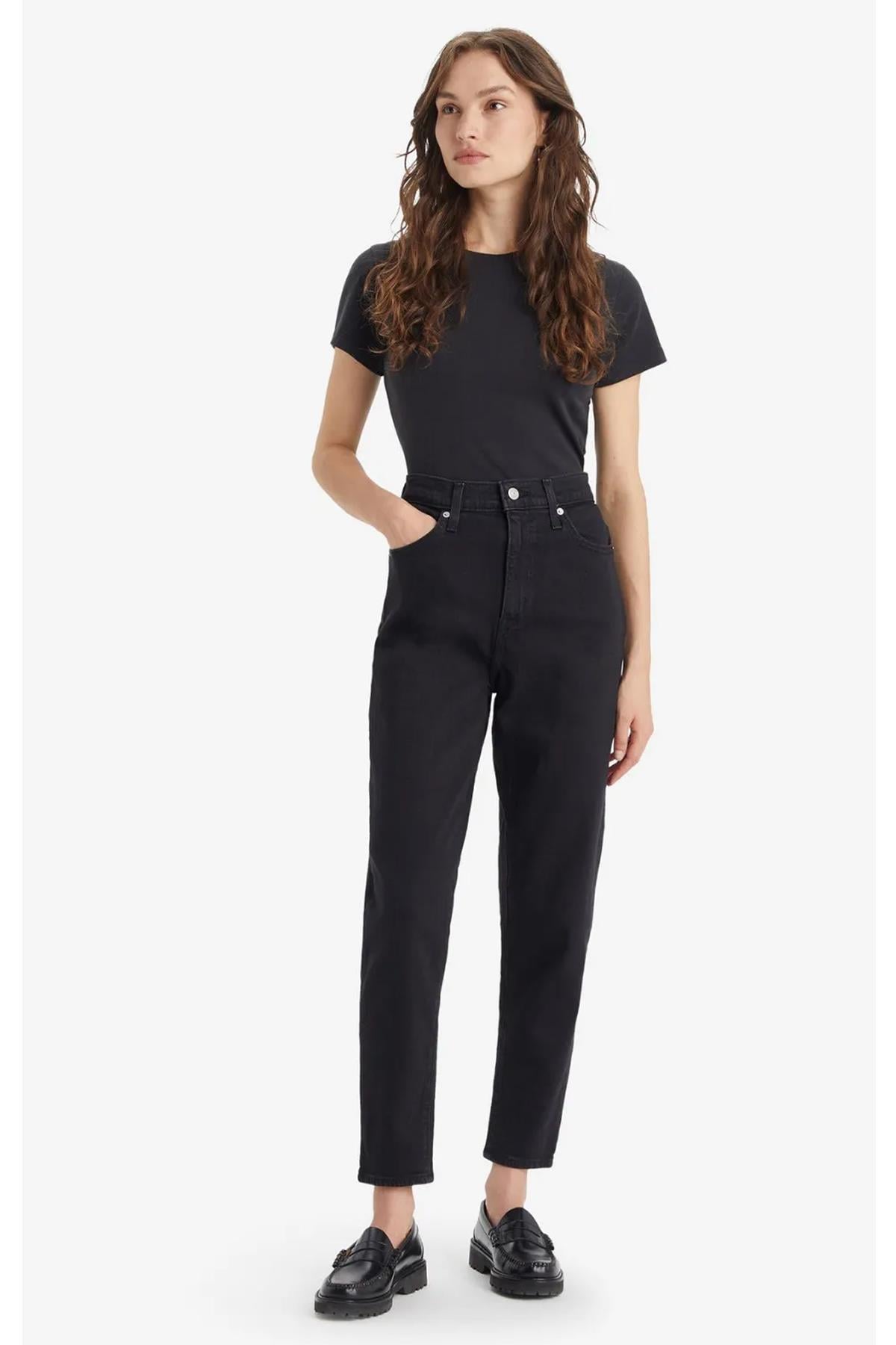 Levi's Kadın High Waist Mom Jean Flash Black Kot Pantolon - A7745-0007 - Levi's - A7745-0007