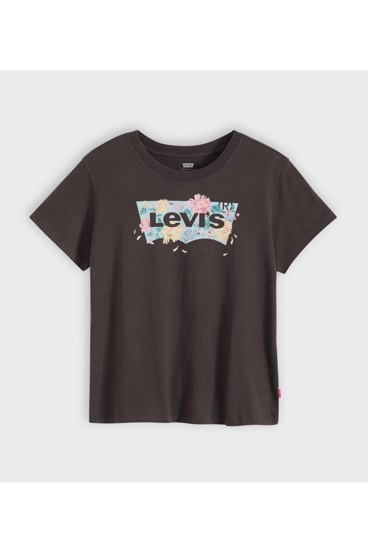 Levi's Kadın Logo Baskılı Kısa Kollu Günlük Tişört - 005GV-0020 - Levi's - 005GV-0020