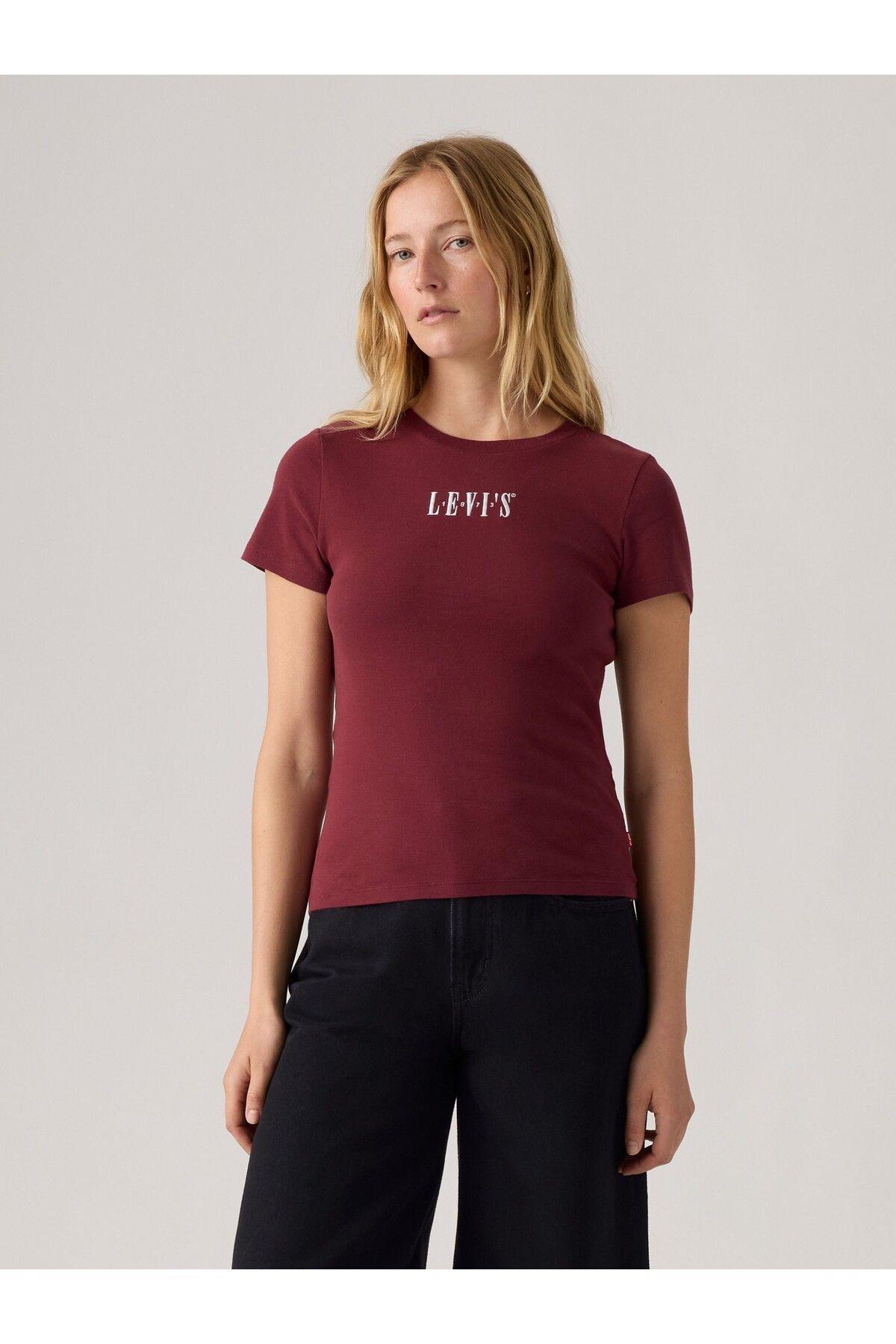Levi's Kadın Regular Bisiklet Yaka Kırmızı T-shirt - 001MY-0006 - Levi's - 001MY-0006