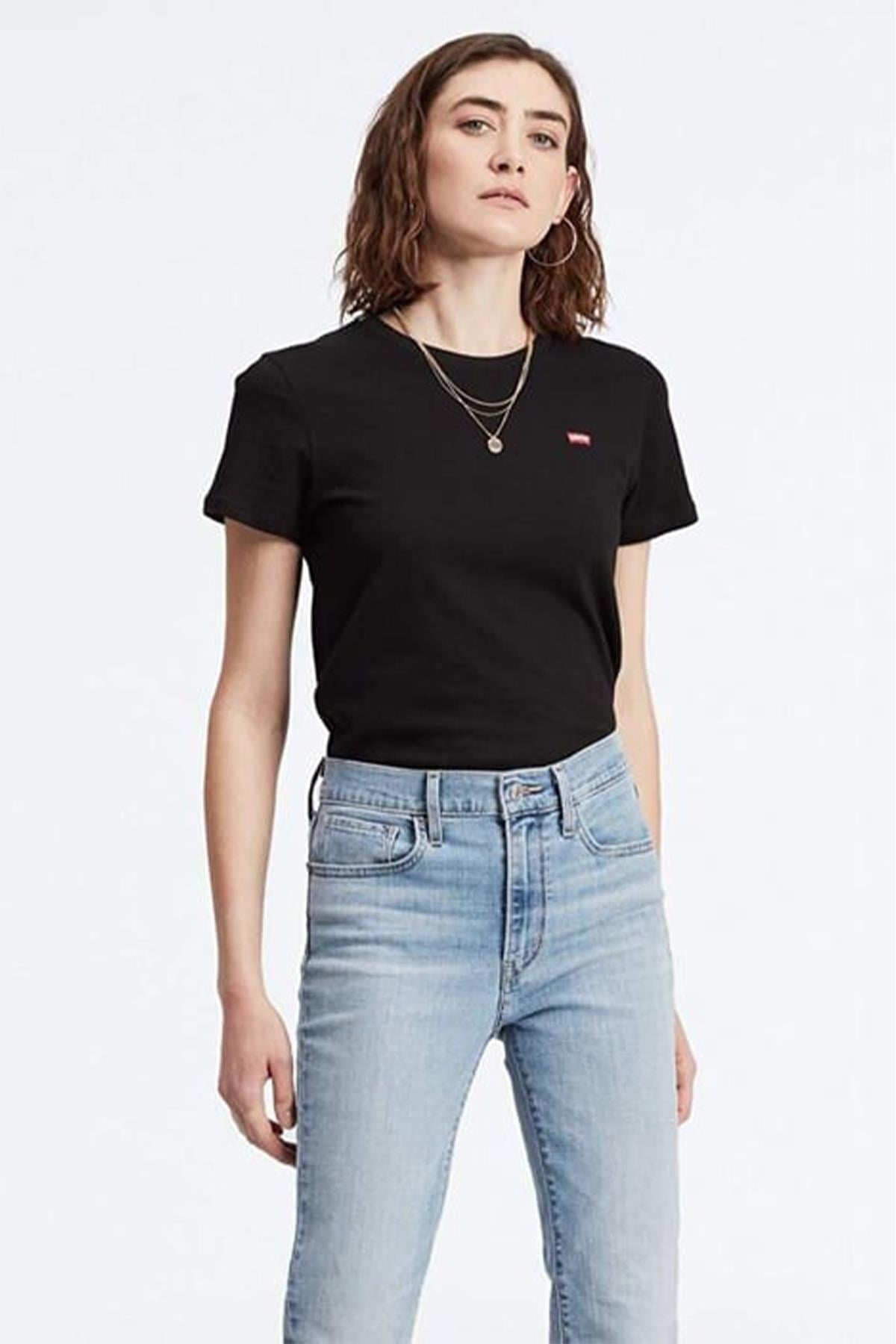 Levi's Kadın Siyah The Perfect Arma T-shirt A4917-0000 - Levi's - 22k071055b0001