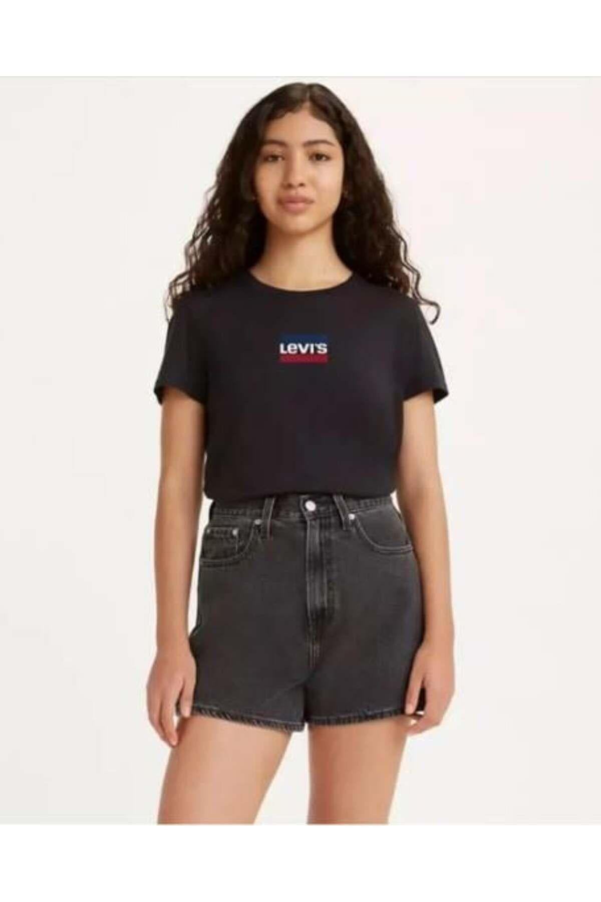 Levi's Kadın The Perfect Tee Core Siyah T-Shirt - A2086-0286 - Levi's - A20860286