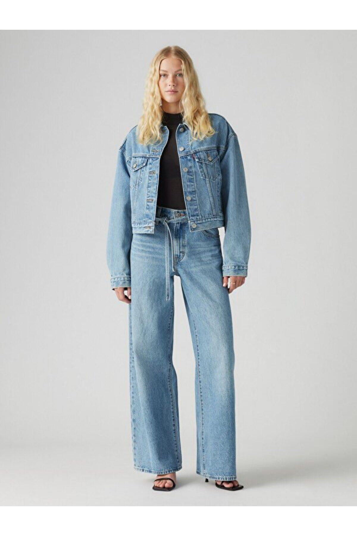 Levi's Kadın XL Straight Mavi Jean Pantolon - 001TK-0001 - Levi's - 001TK-0001