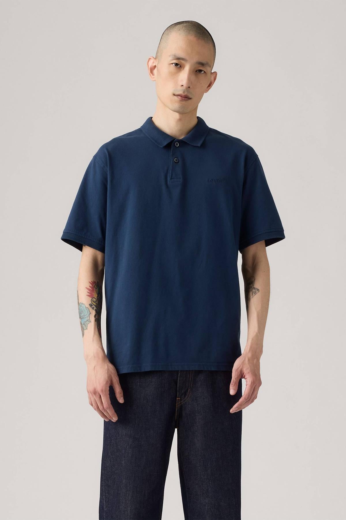 Levi's Relaxed Fit Erkek Lacivert Vintage Fit Polo Yaka Tişört - A6735-0001 - Levi's - A6735-0001