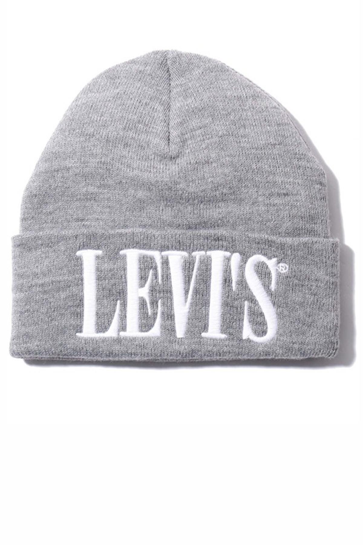 Levi's Unisex Gri Nakış Bere Şapka - 38022-0242 - Levi's - 38022-0242