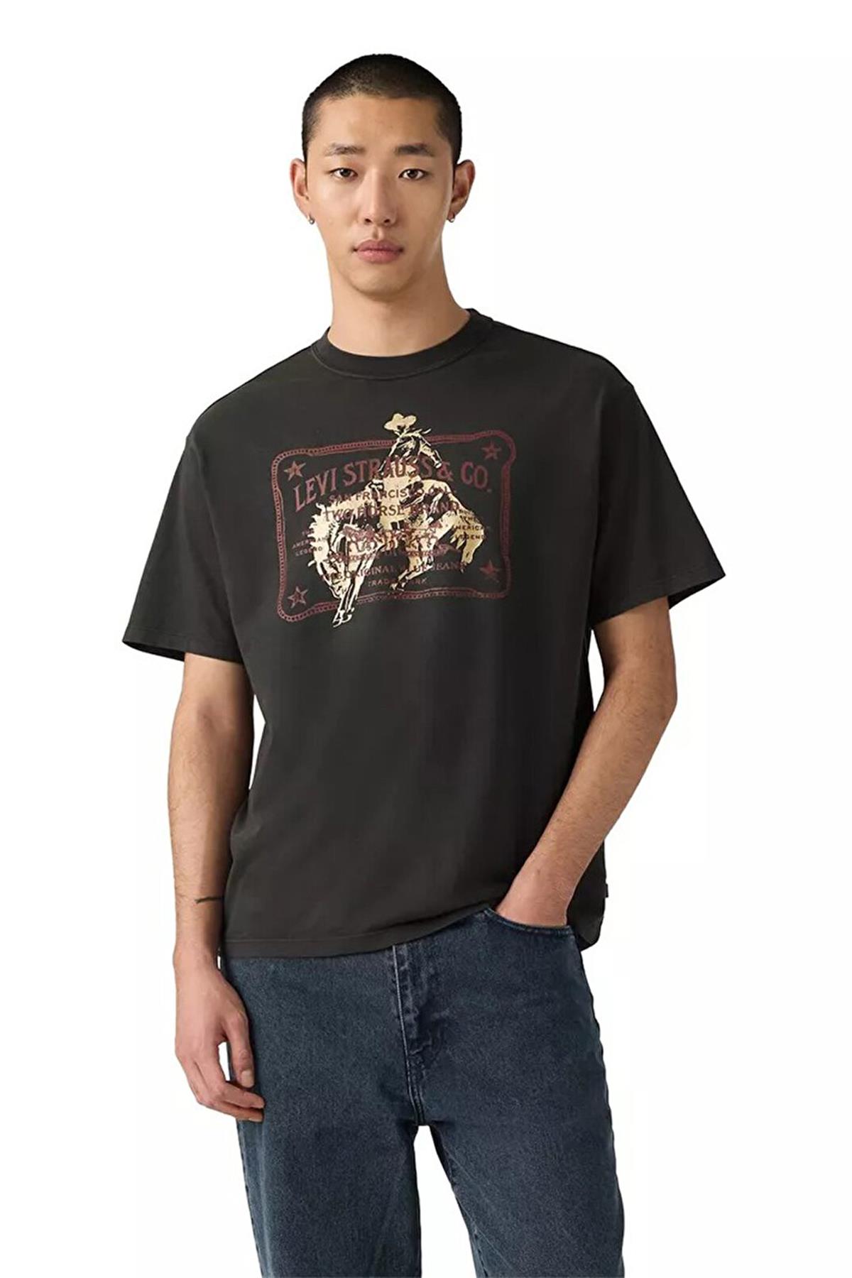 Levi's Vintage Fit Graphic Erkek Siyah Tişört-87373-0401 - Levi's - 87373-0401