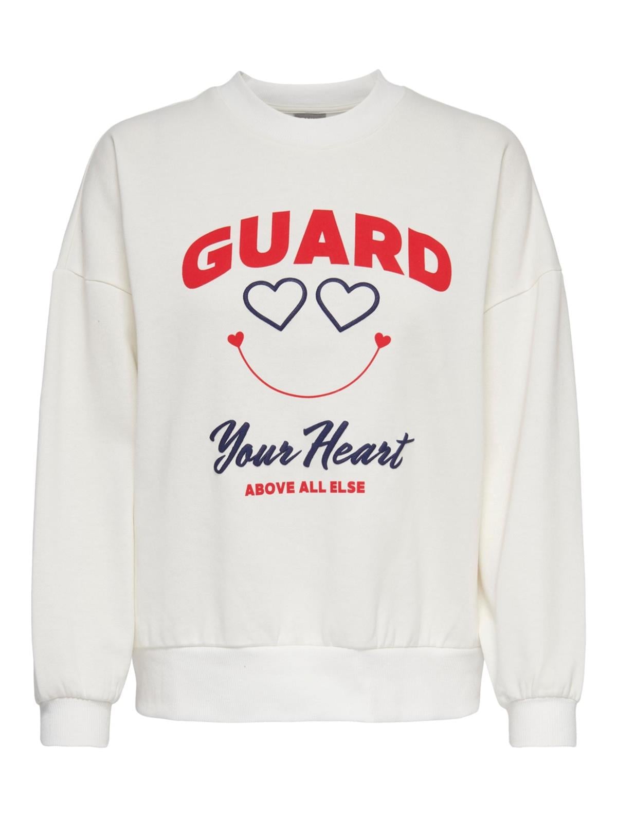 Only Kadın Bisiklet Yaka Sweatshirt ONLLULU LOVE BOX SWT 15279830 - Only - 15279830