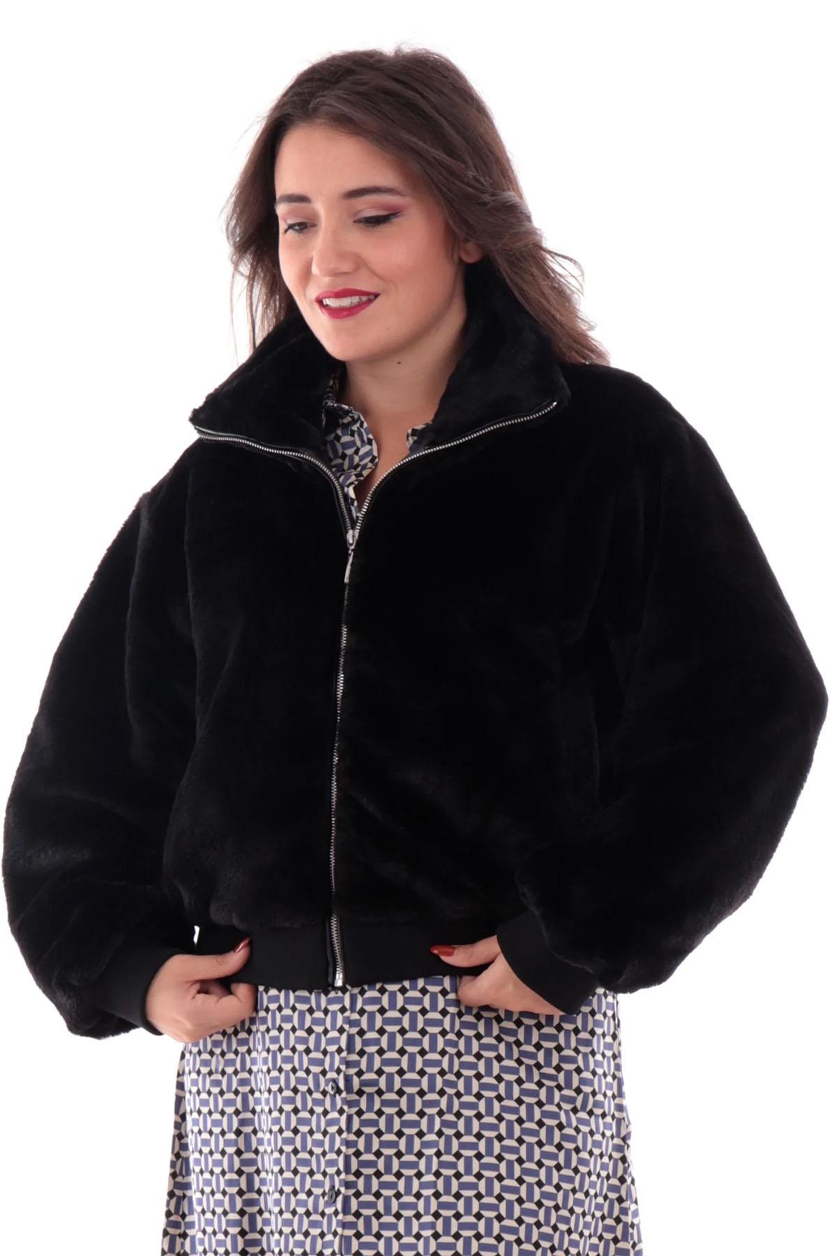 Only Kadın Dik Yaka Peluş Ceket - 15327330 - Only - 15327330