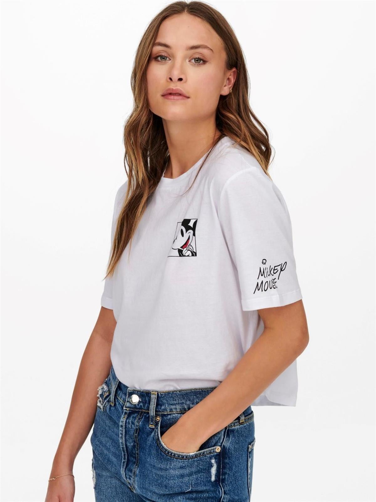 Only Kadın Disney Lisanslı T-shirt ONLMICKEY SHORT BOXY- 15261597  - Only - 15261597