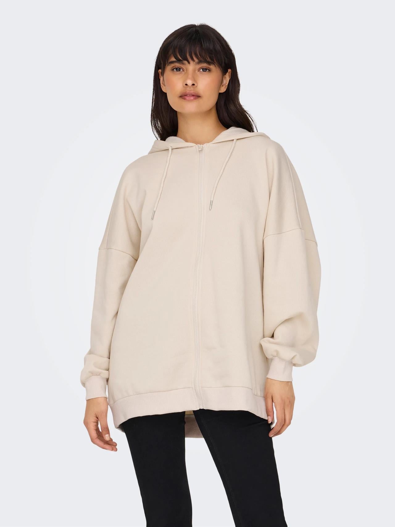 Only Kadın Fermuarlı Uzun Sweatshirt - 15335180 - Only - 15335180