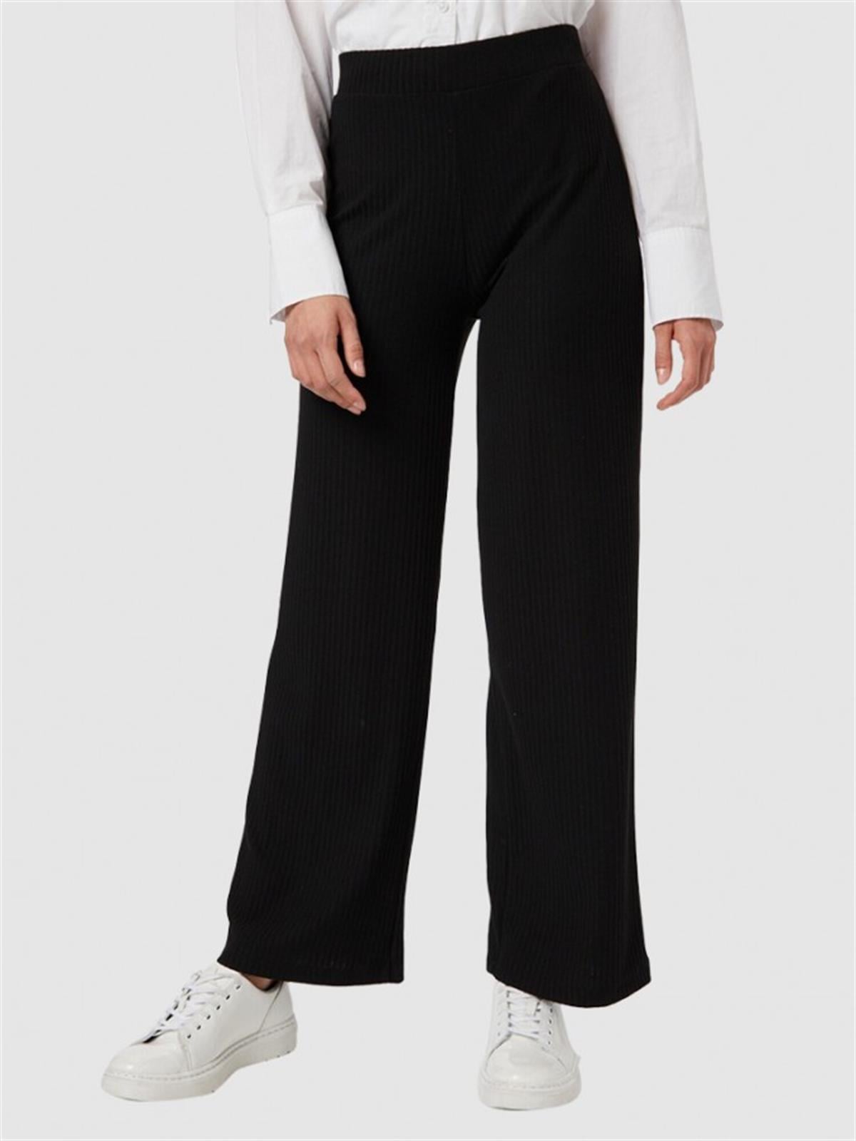 Only Kadın Geniş Paça Siyah Pantolon - 15202195 - Only - 15202195