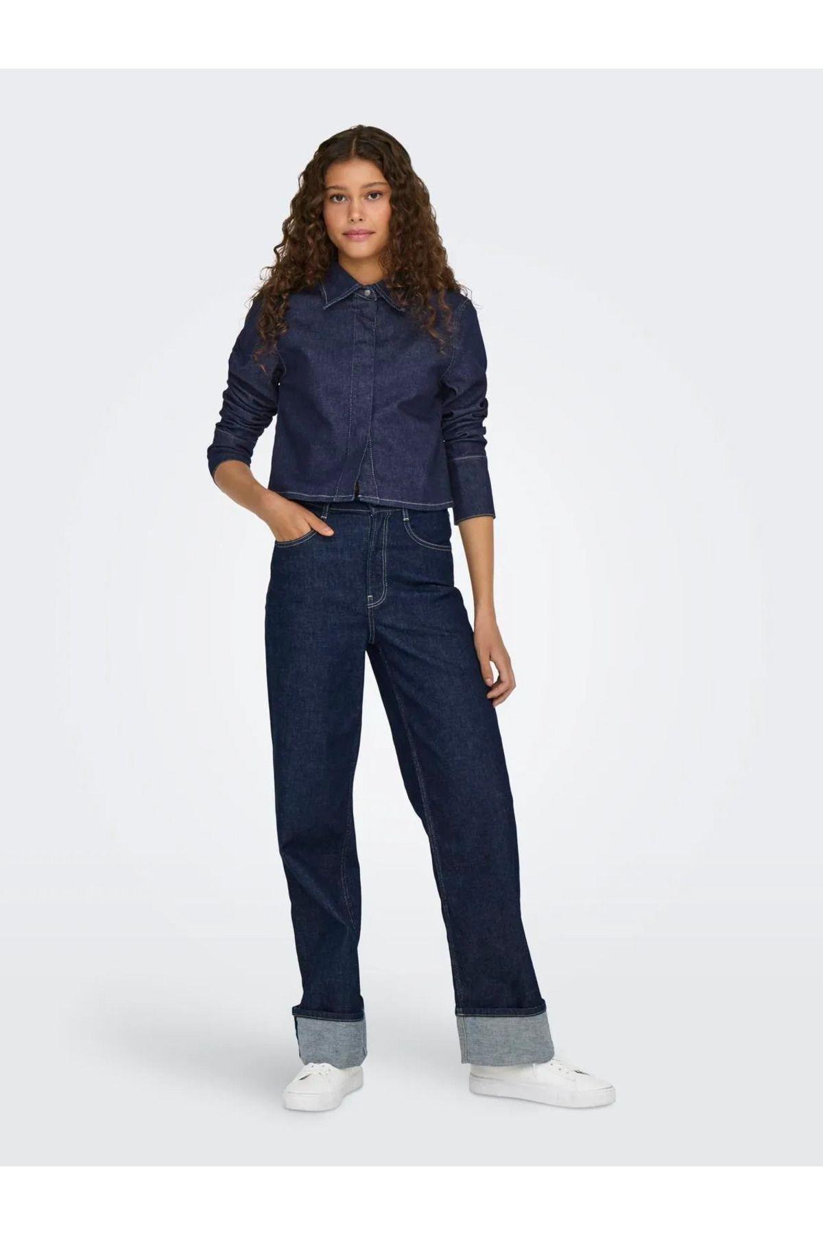 Only Kadın Katlanır Yüksek Bel Pantolon - 15332272 - Only - TYC68484868404C600
