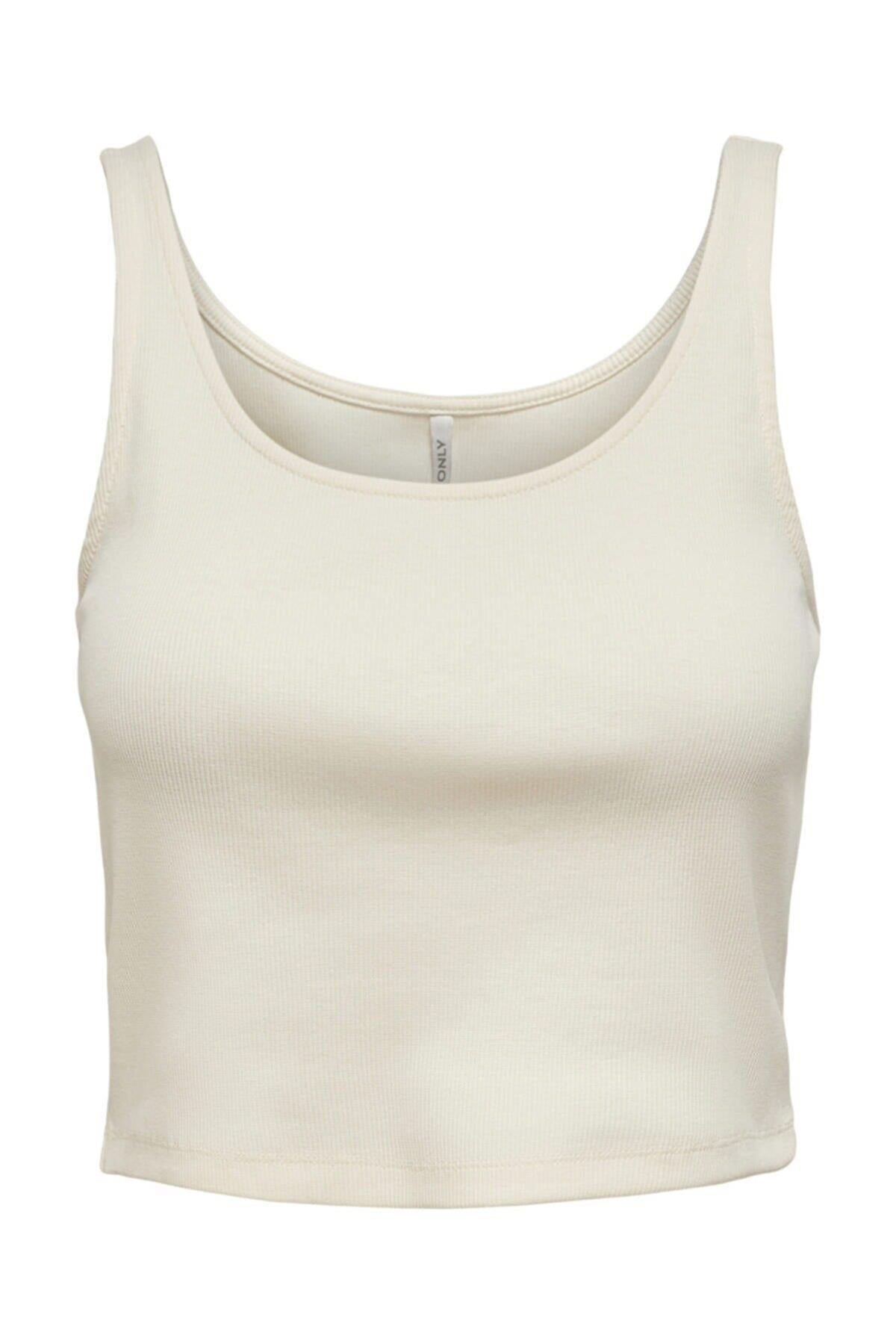 Only Kadın Kolsuz Crop Bluz T-shirt - 15231168 - Only - 15231168