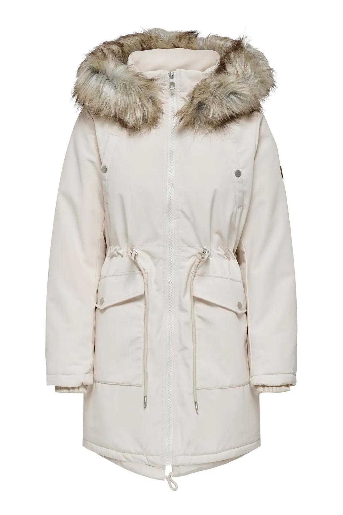 Only Kadın Kürklü Kapüşonlu Parka Mont - 15322159 - Only - 15322159