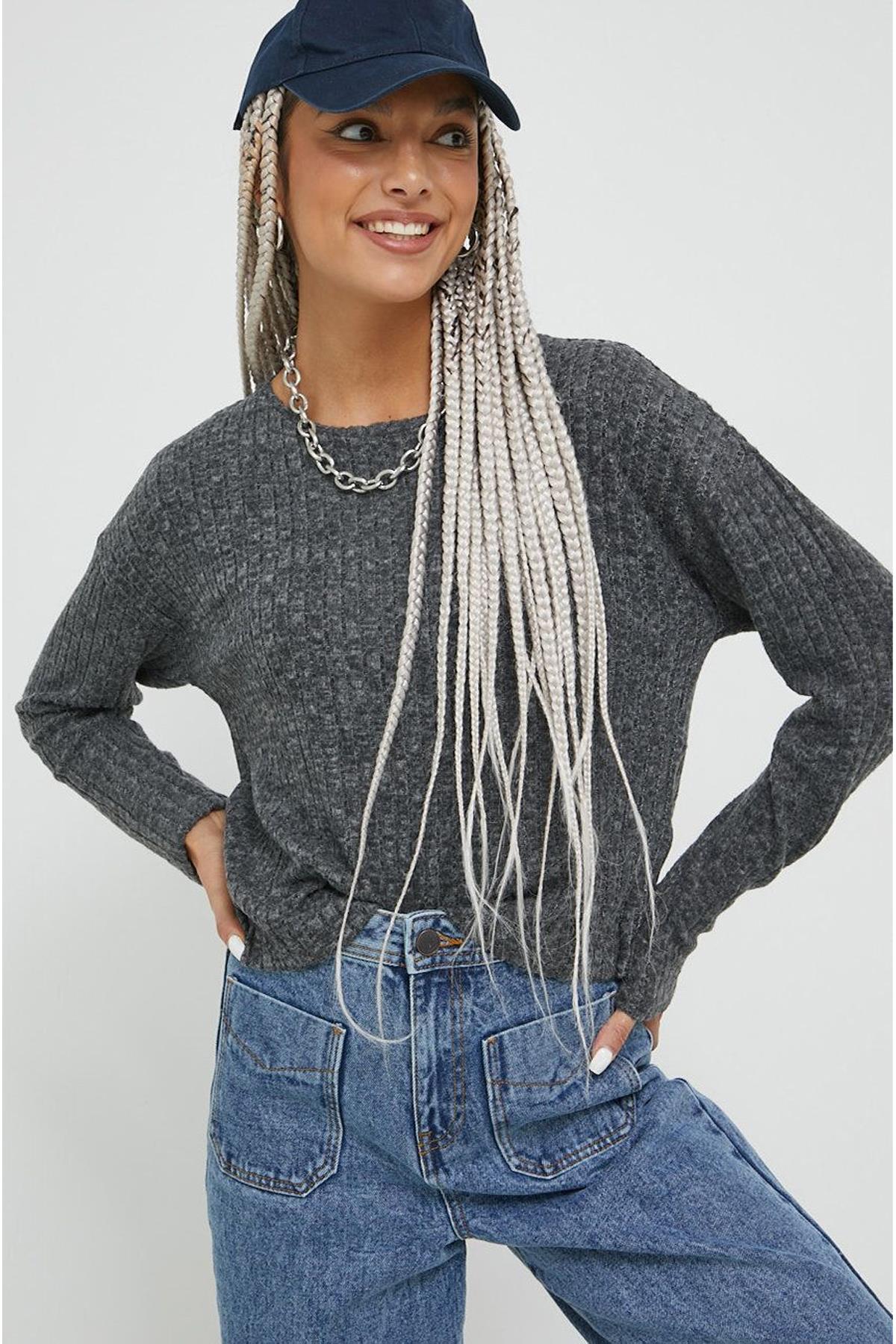 Only Kadın Loose Fit Onlbessy Düşük Omuz Triko Kazak - 15227316 - Only - 15227316