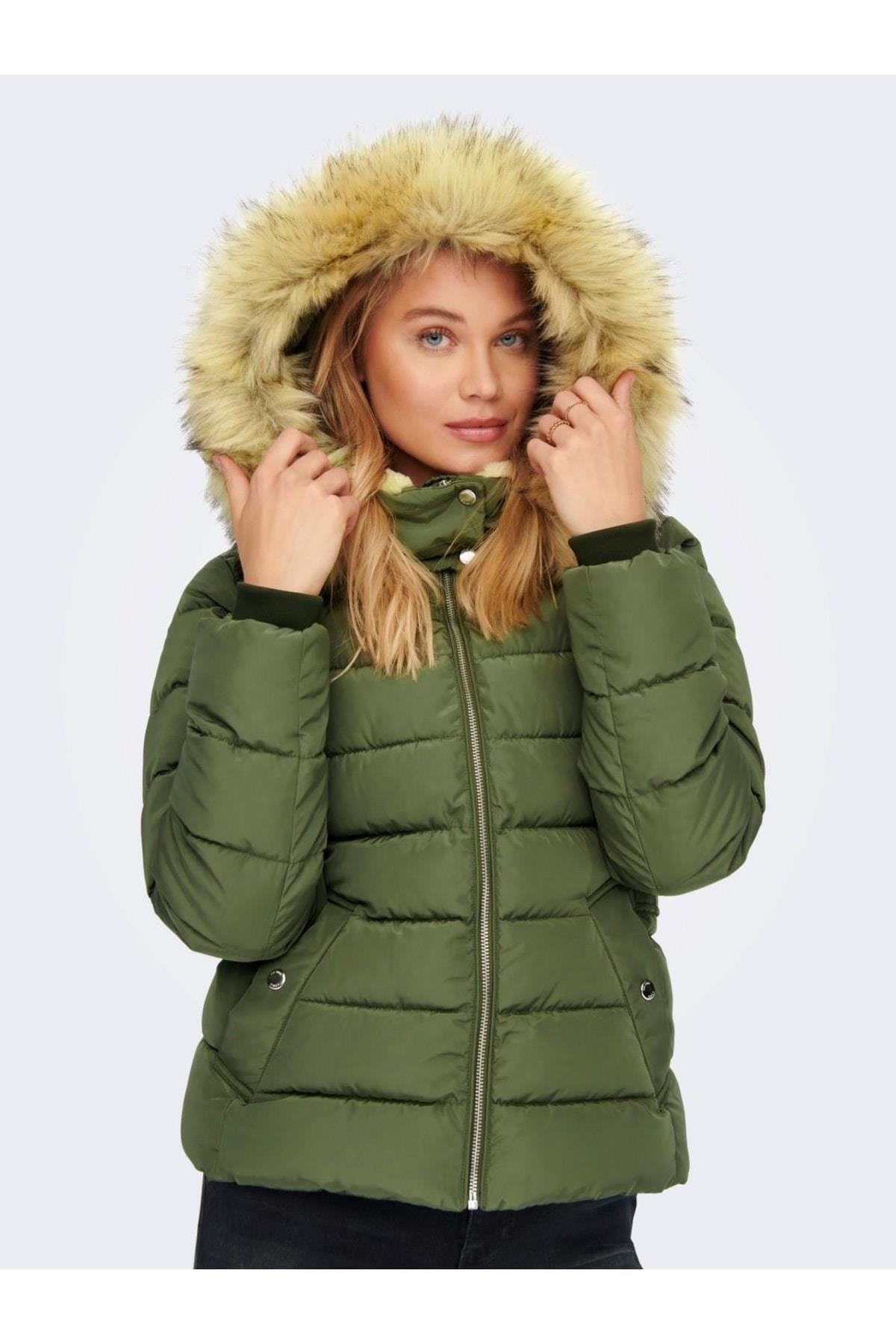 Only Kadın Onlcamilla Quıited Furhood Kürklü Mont - 15204607 - Only - 15204607