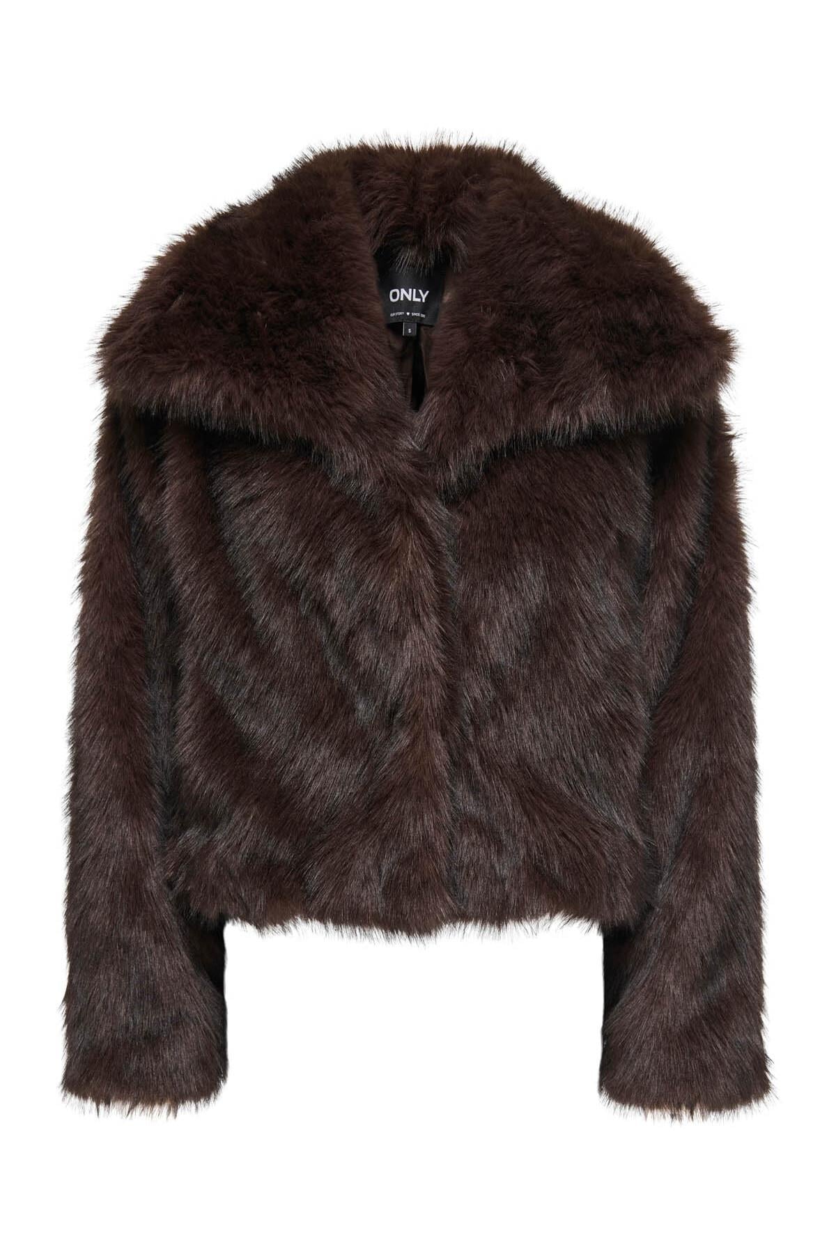 Only Kadın Peluş Kahverengi Ceket - 15348977 - Only - 15348977