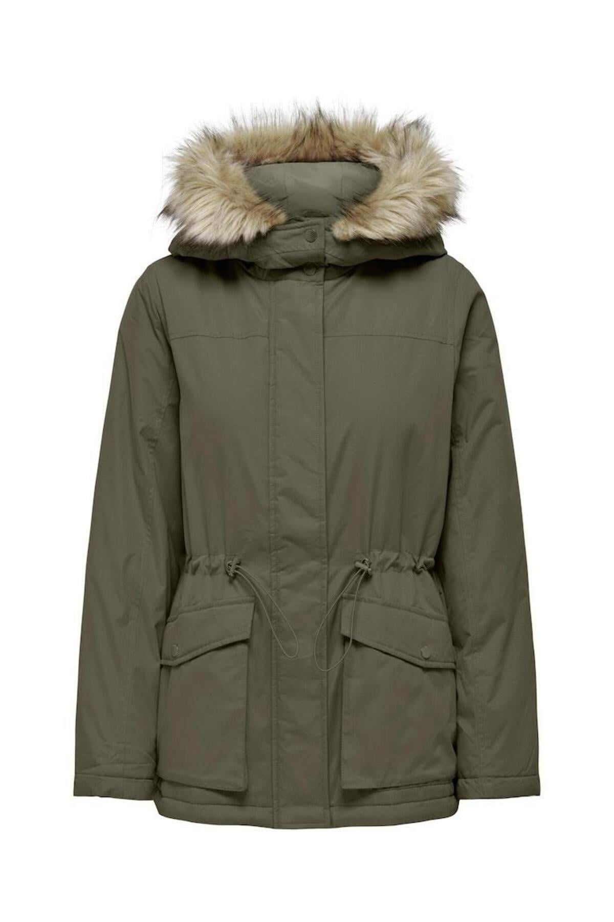 Only Kapüşonlu Kürklü Lucia Kadın Parka Mont - 15293847 - Only - 15293847-Kalamata