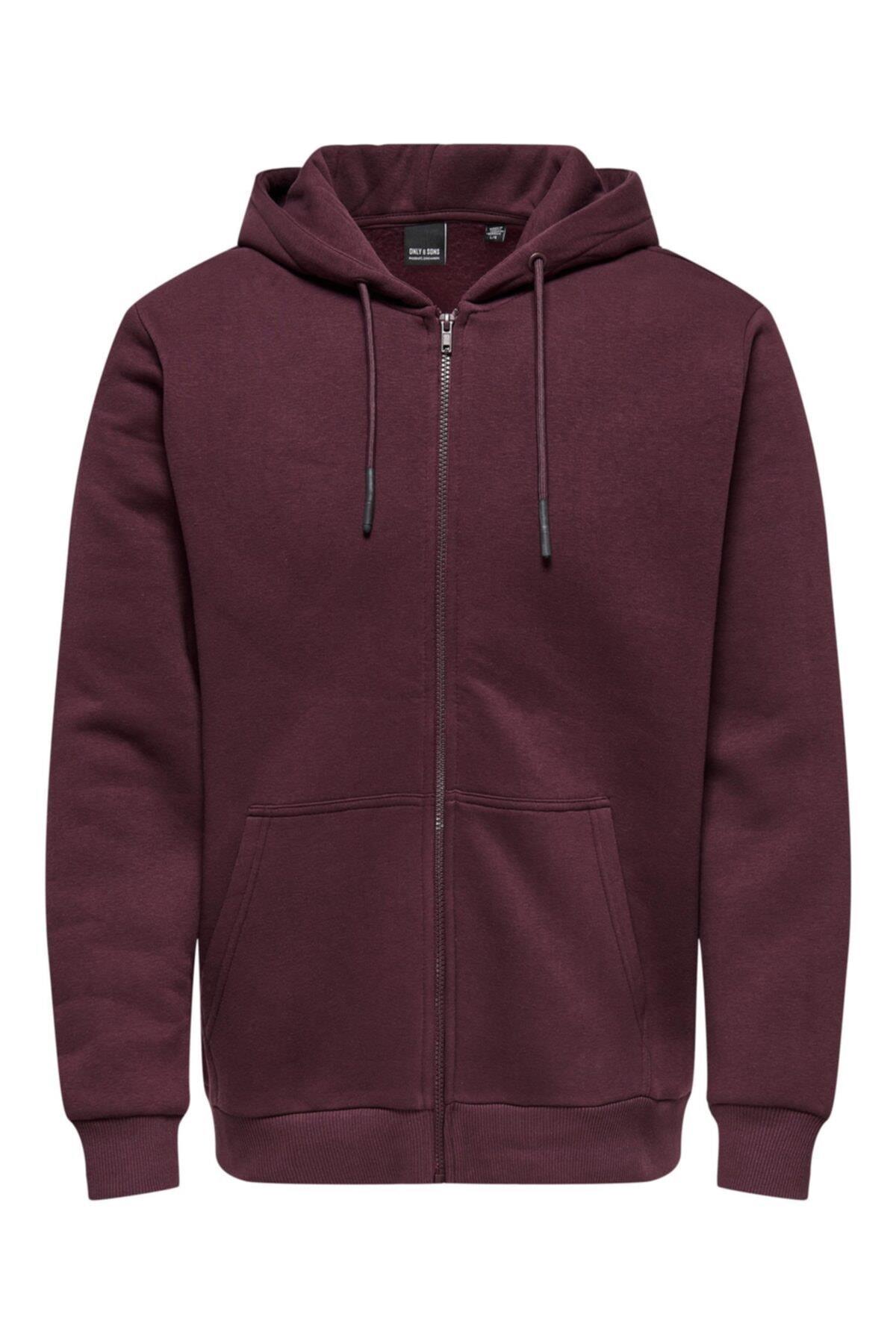 Only & Sons Ceres Zip Hoodie Sweat Erkek Kapüşonlu Sweatshirt 22018684-18 - Only & Sons - 22018684
