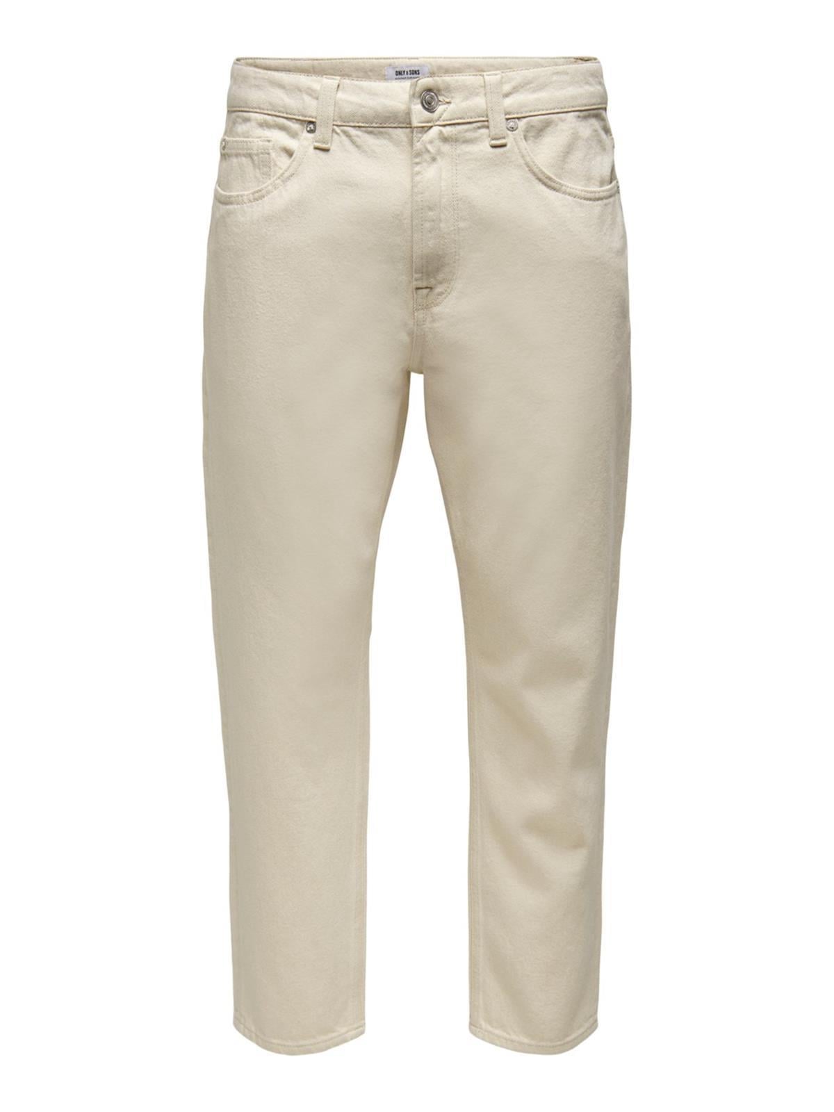 Only & Sons Erkek Ekru Açık Renk Kot Pantolon Onsavi Jeans - 22025098 - Only & Sons - 22025098