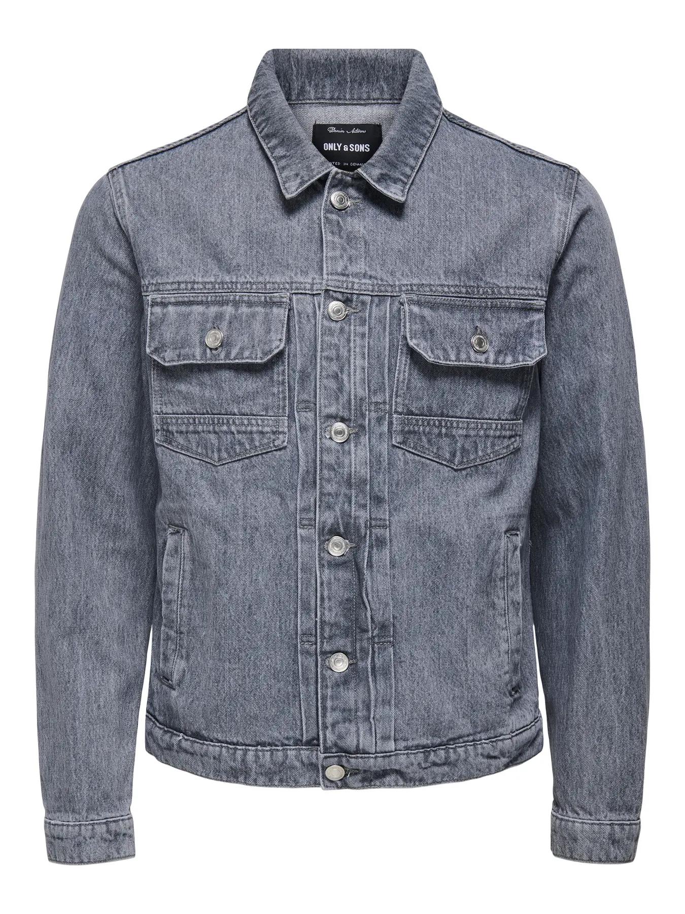 Only & Sons Erkek Geniş Yaka Kot Ceket - 22032036 - Only & Sons - 22032036