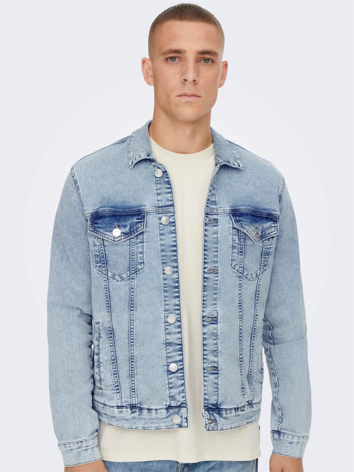 Only & Sons Erkek Kot Ceket ONSCOIN L. BLUE 4334 JACKET 22024334 - Only & Sons - 22024334