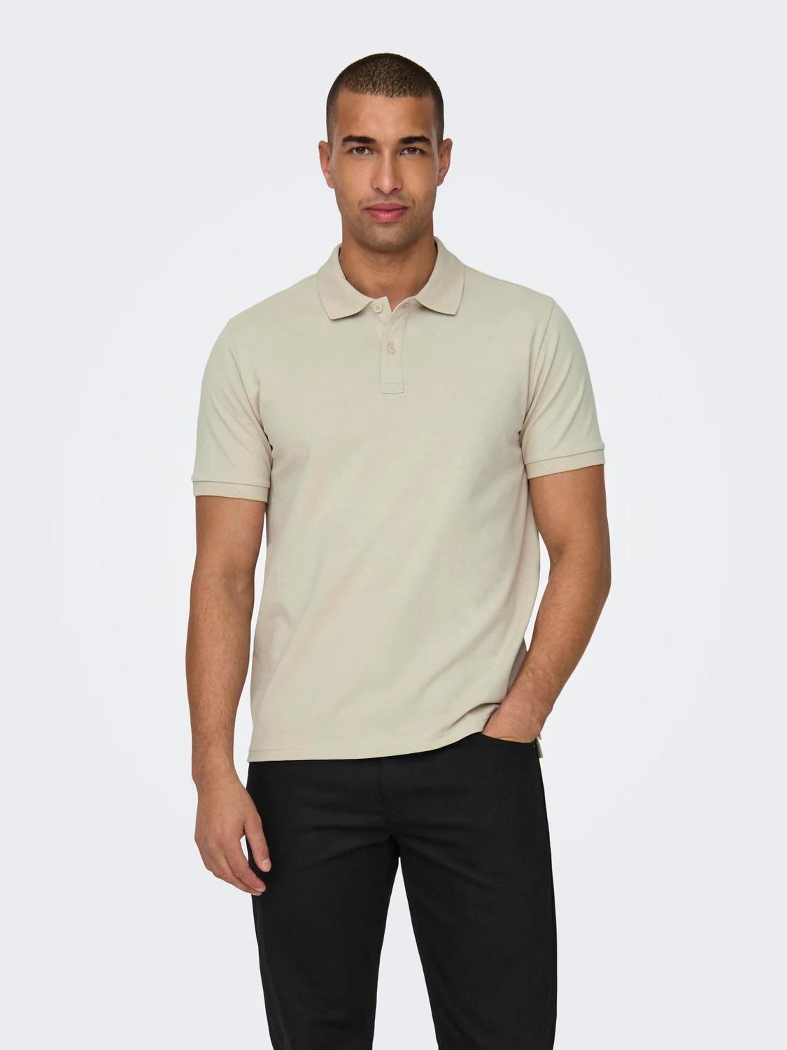 Only & Sons Erkek Polo Yaka Slim T-shirt - 22029044 - Only & Sons - 22029044