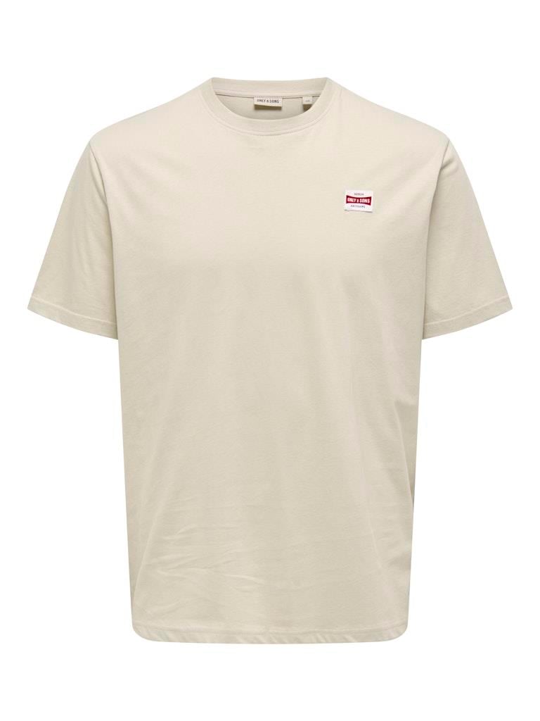 Only & Sons Erkek Yuvarlak Yaka Regular Fit Bej T-Shirt - 22033190 - Only & Sons - 22033190-2