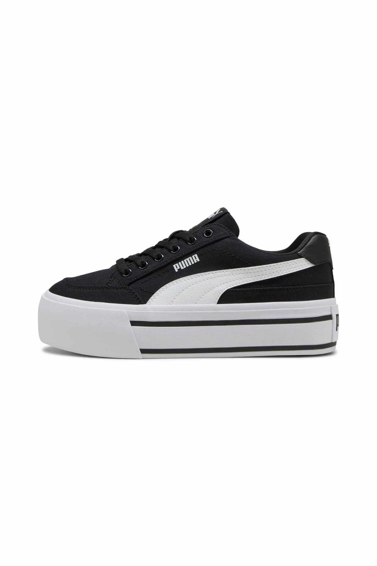 Puma Court Classic Vulc Platform Siyah Beyaz Kadın Ayakkabı-402329 - Puma - 402329-S