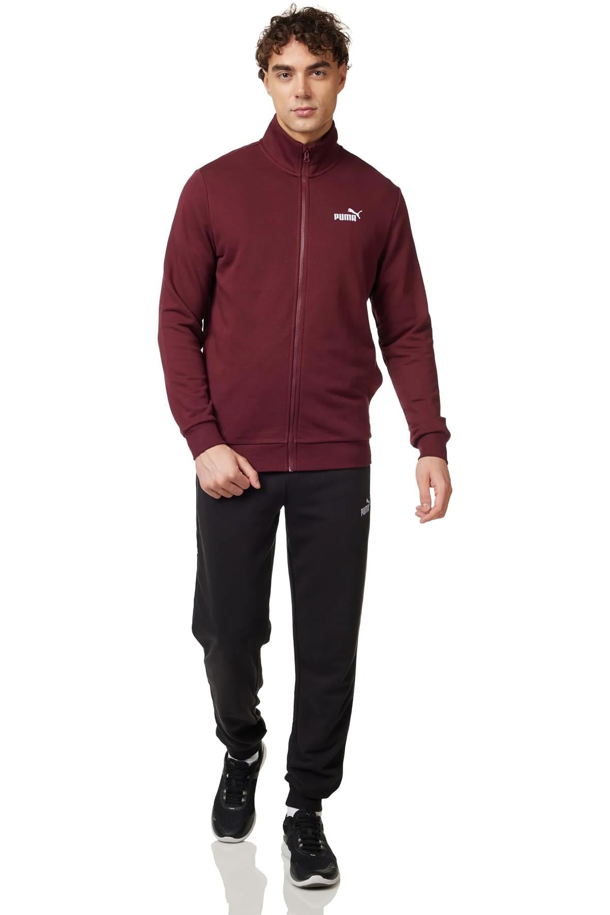 Puma Erkek ESSENTIALS Bordo-Siyah Spor Eşofman Takımı - 68484896 - Puma - 684848