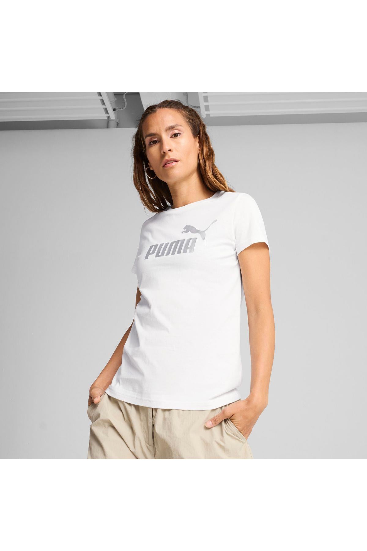 Puma Kadın Essentials Beyaz T-Shirt - 63153602 - Puma - 631536-02