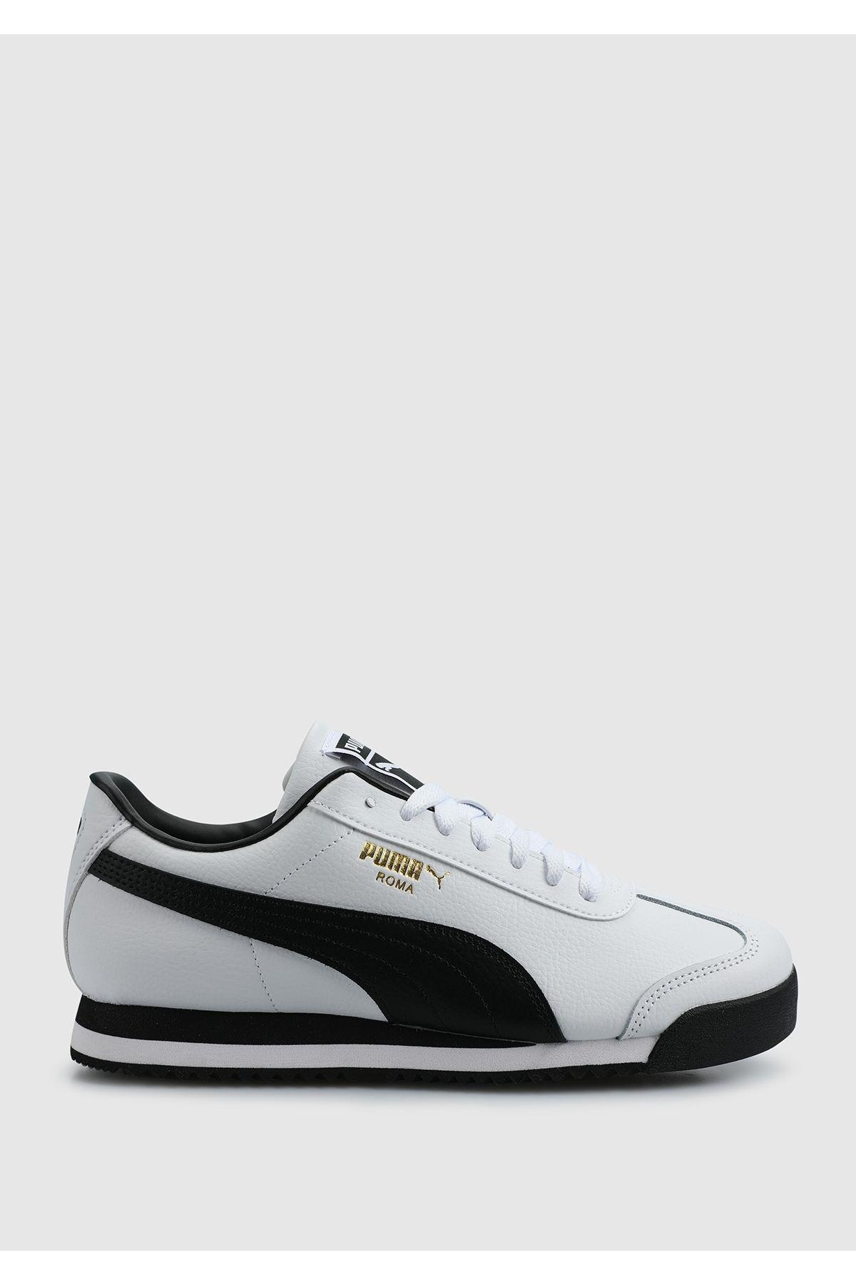 Puma Roma 24 Standart Erkek Siyah Beyaz Spor Ayakkabı Sneaker - (396868-01) - Puma - P-00000001576