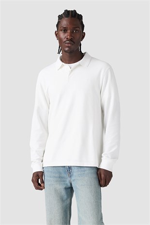 Levi's ERKEK  ORIGINAL BEYAZ UZUN KOLLU POLO YAKA BEYAZ SWEATSHİRT - 00AUT-0000 - Levi's - 00AUT- 0000