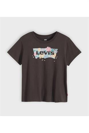 Levi's Kadın Logo Baskılı Kısa Kollu Günlük Tişört - 005GV-0020 - Levi's - 005GV-0020