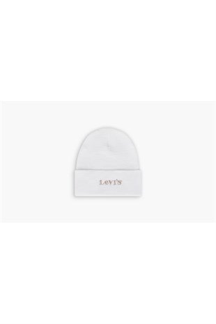 Levi's ® Kadın Modern Vintage Logo Beanie Beyaz - 3814101090  - Levi's - 3814101090
