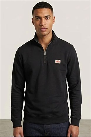 Only & Sons Erkek ONSDAWSON REG LS HALF SWEATSHİRT SİYAH- 22039036  - Only & Sons - 22039036-2