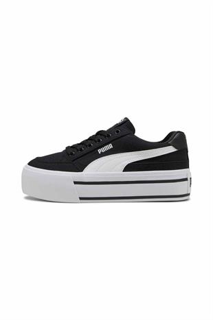 Puma Court Classic Vulc Platform Siyah Beyaz Kadın Ayakkabı-402329 - Puma - 402329-S