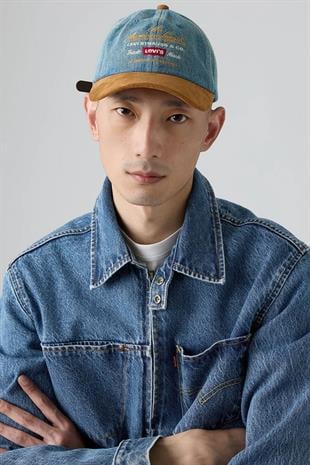 Relaxed Unisex Dad Cap Denim Grafik Şapka - 004BQ-0001 - Levi's - 004BQ-0001