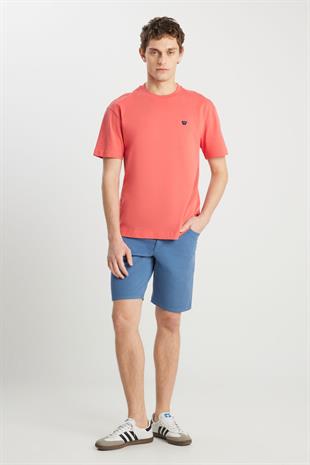 Wrangler Erkek Regular Fit Bisiklet Yaka %100 Pamuk Pembe T-Shirt - W7NM20387733L - Wrangler - W7NM20387733L