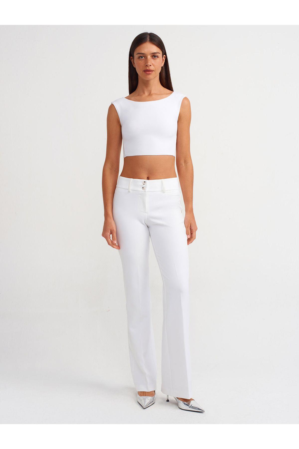 Dilvin Kadın Kayık Yaka Crop Top -  20869 · 25