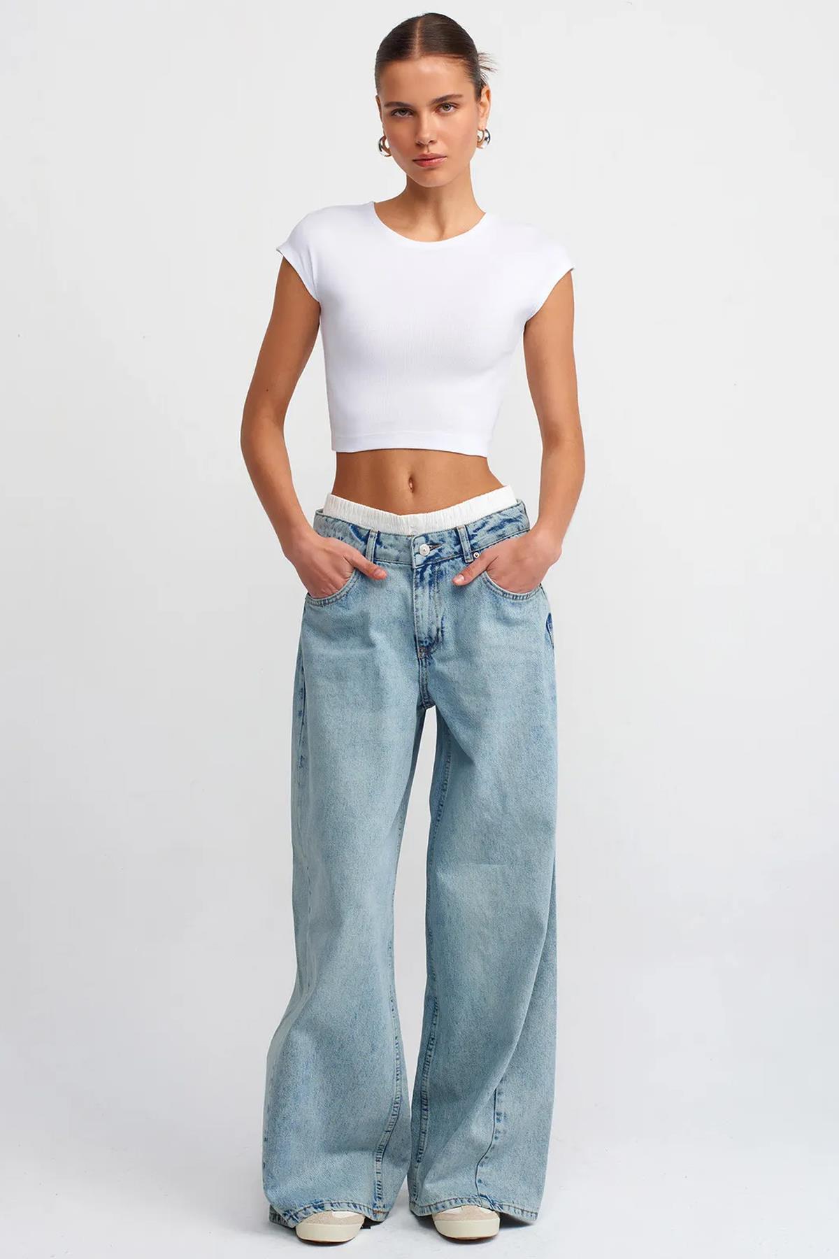 Dilvin Kadın Pamuk ve Modal Karışımlı Crop Top T-shirt - 30528 · 37