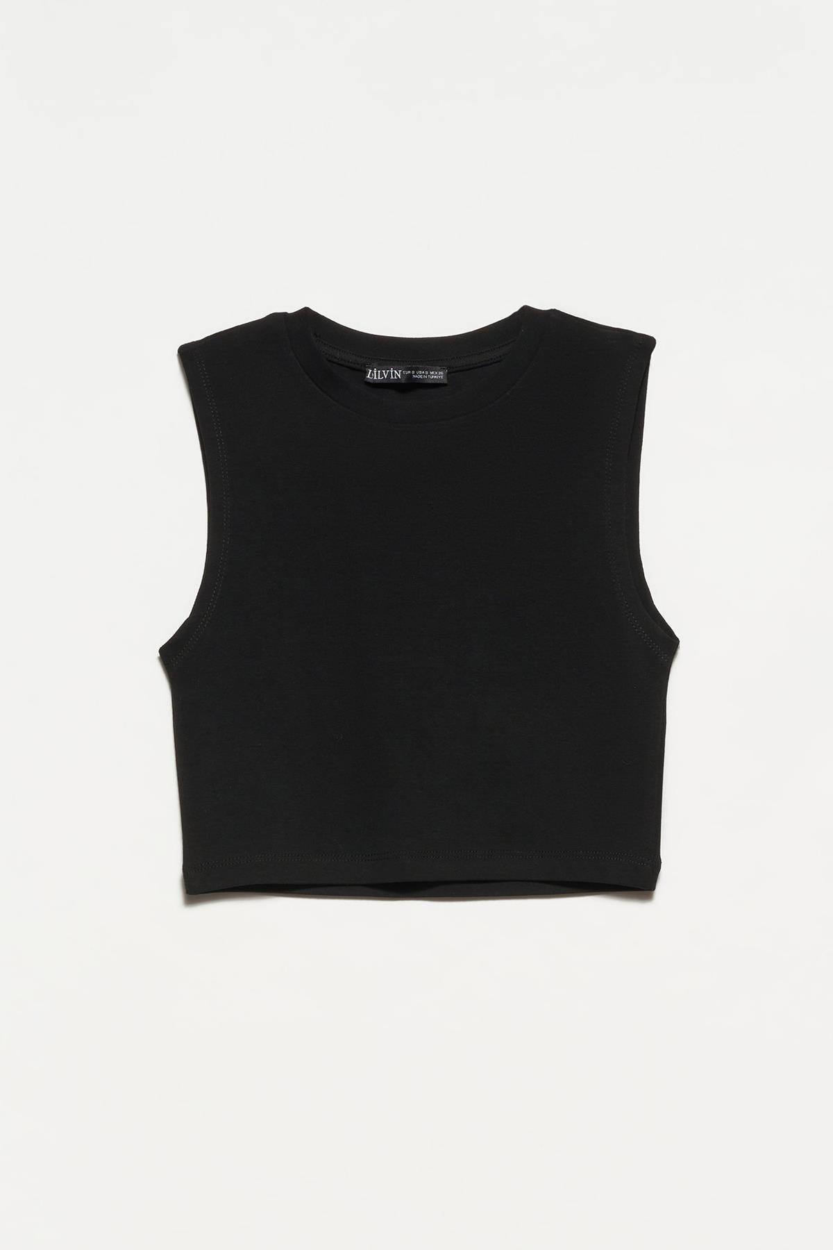 Dilvin Kadın Pamuklu Crop Top T-shirt - 30125 - diğer - 30125