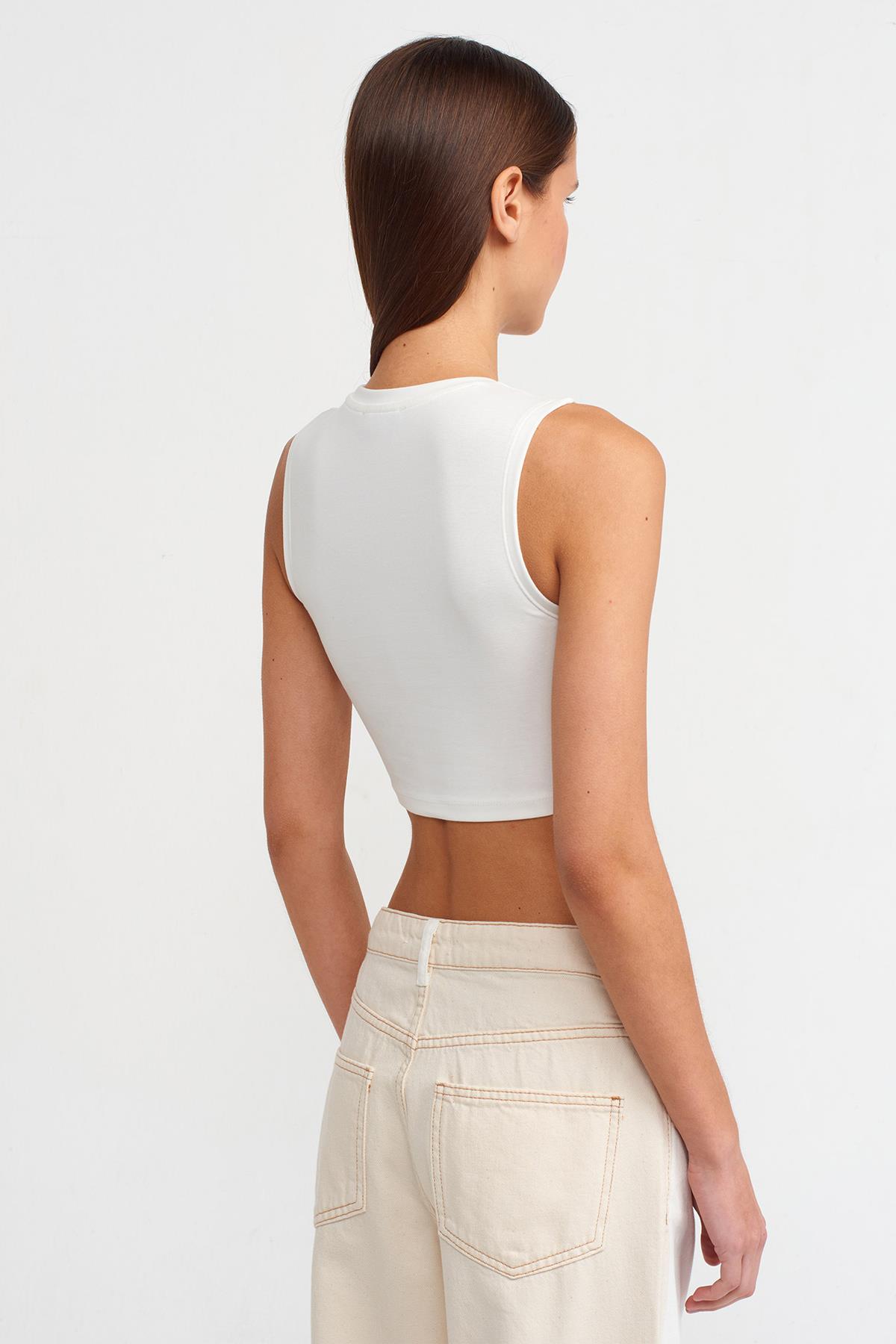 Dilvin Kadın Pamuklu Crop Top T-shirt - 30125 · 20
