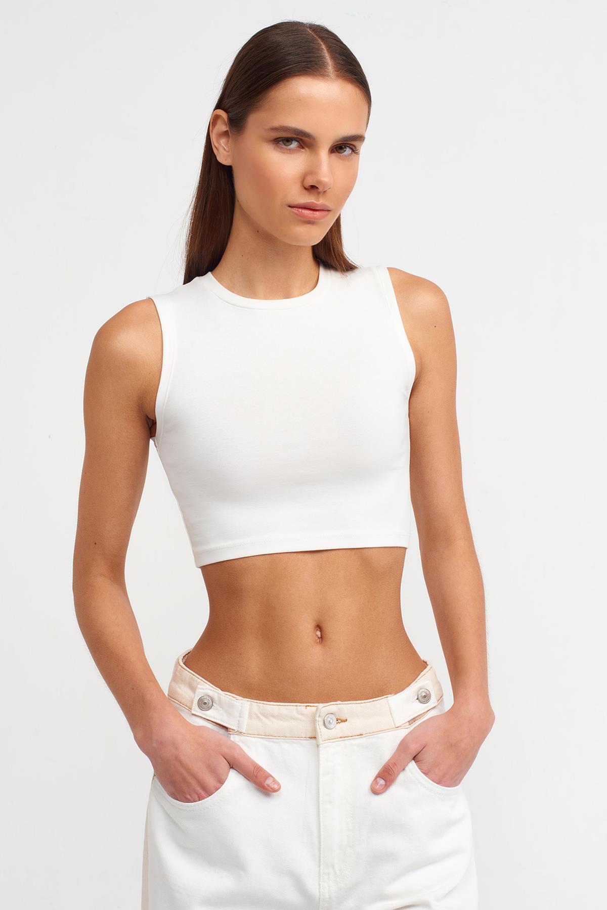 Dilvin Kadın Pamuklu Crop Top T-shirt - 30125 · 5