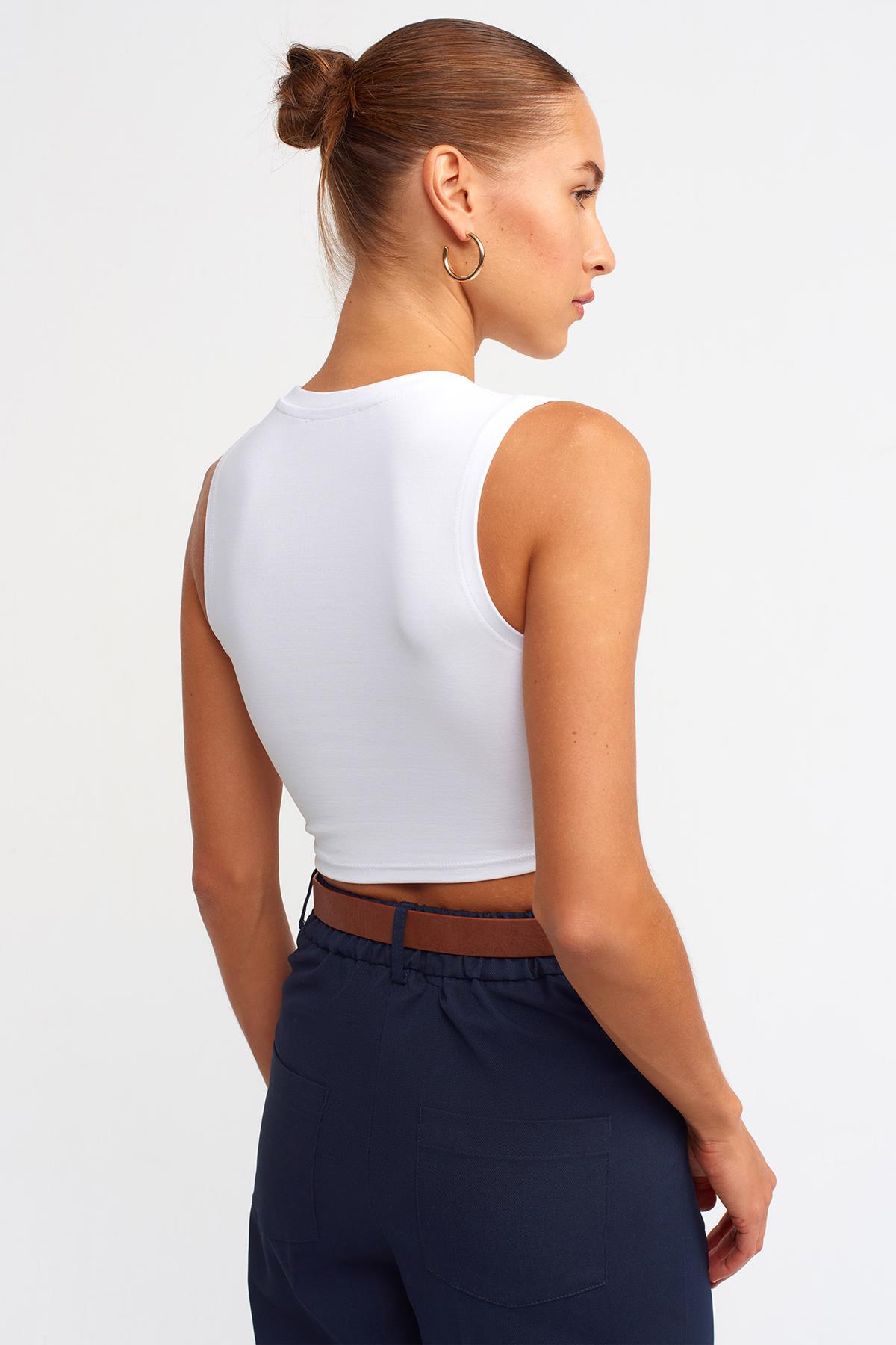 Dilvin Kadın Pamuklu Crop Top T-shirt - 30125 · 16