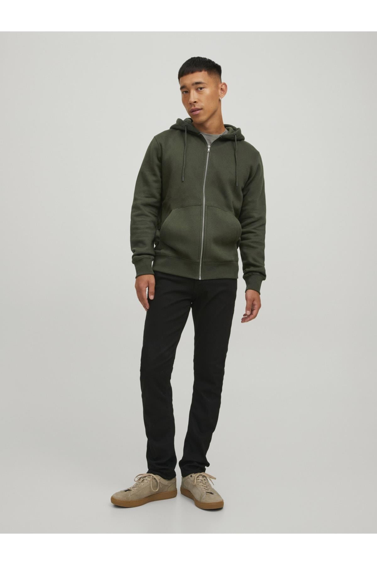 Düz Renk Fermuarli Sweatshirt - Jack & Jones - 12210830-R