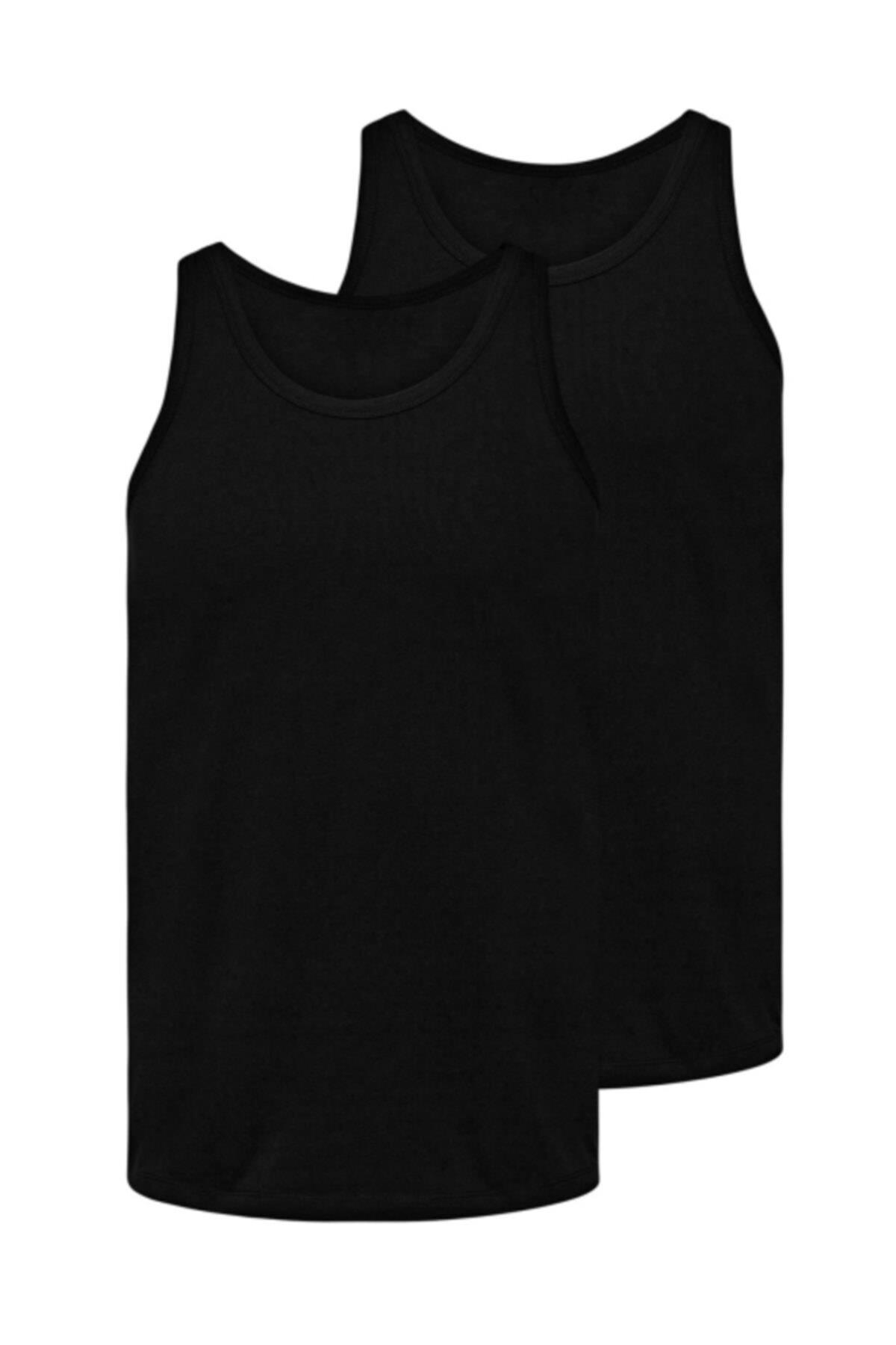 Jack & Jones 2li Paket Erkek Beyaz Siyah Atlet - 12133910 - Jack & Jones - 12133910