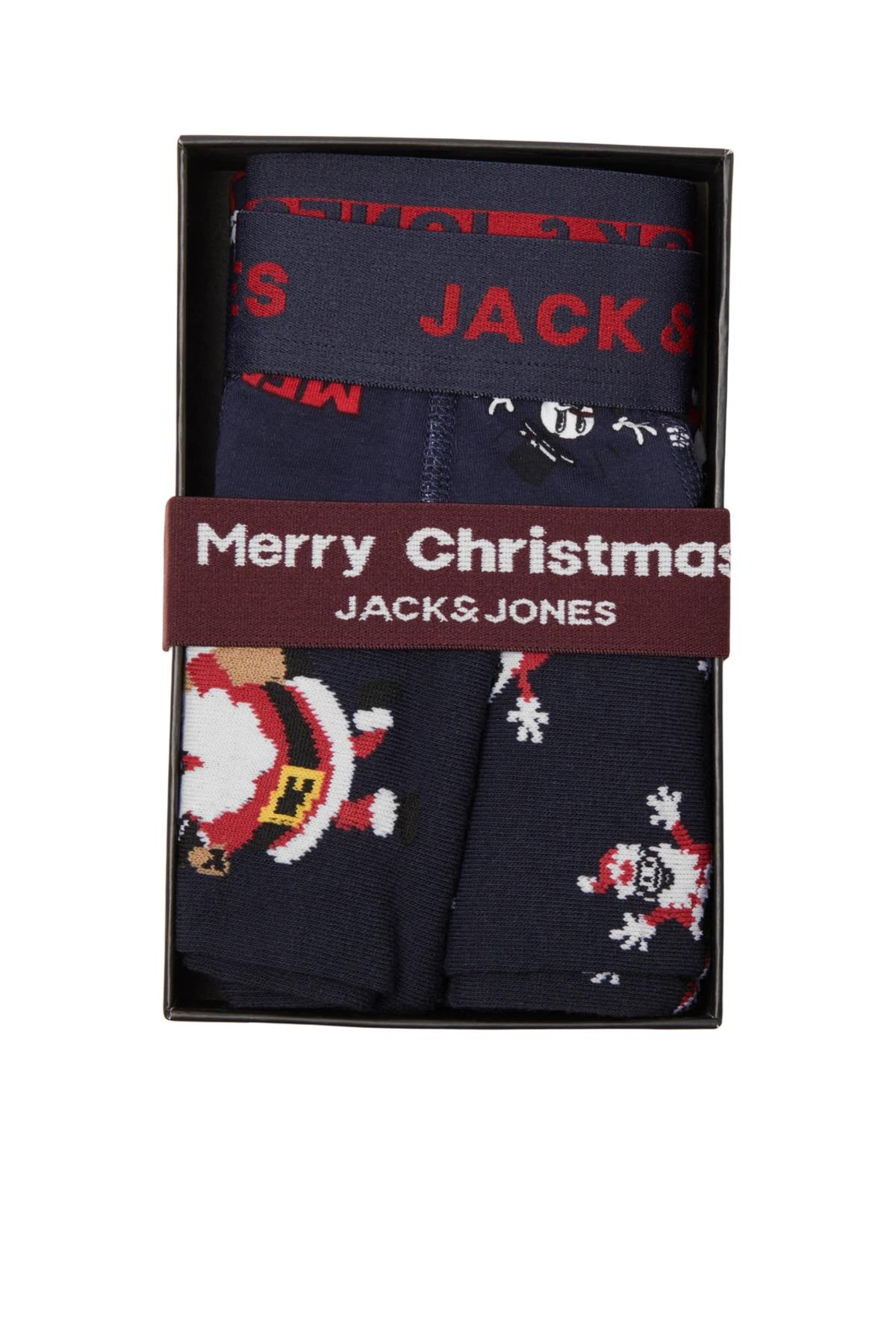 Jack & Jones Christmas Lacivert Erkek Yılbaşı Boxer Çorap Seti - 12246132 · 17
