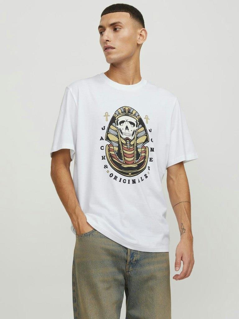 Jack & Jones Erkek Baskılı Bisiklet Yaka T-shirt - 12249345 - Jack & Jones - 12249345